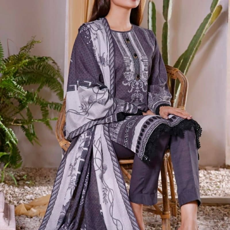 Digital Printed Khaddar Dress