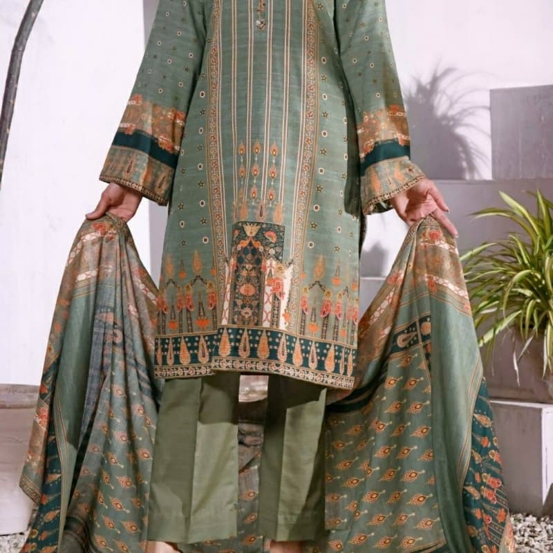 Digital Printed Khaddar Dress
