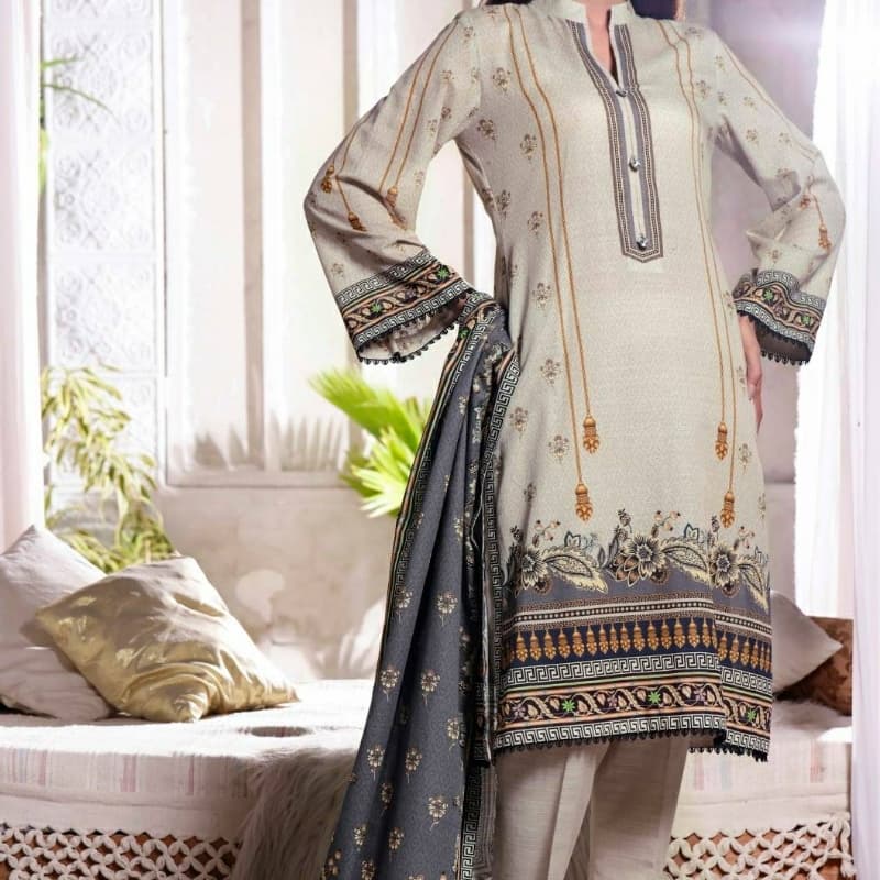 Digital Printed Khaddar Dress